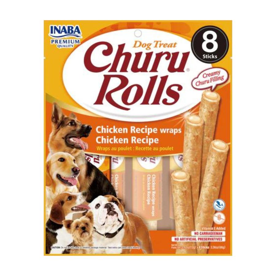 Churu rolls dog chicken recipe wraps, , large image number null